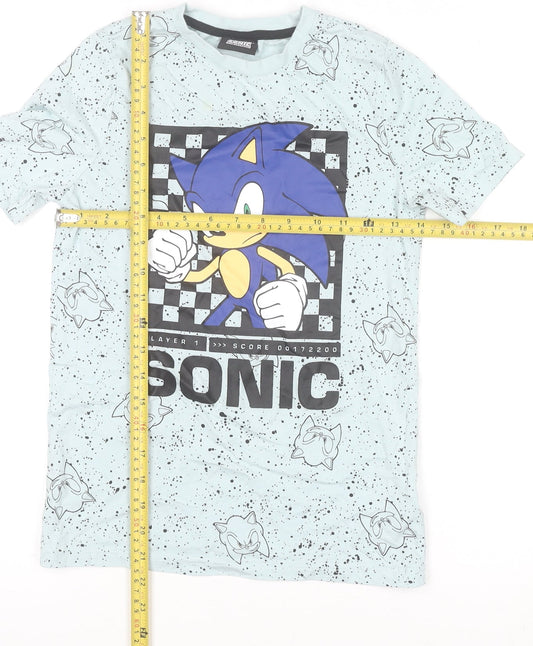 Boys UK Size 9-10 Years F&F Blue Basic T-Shirt