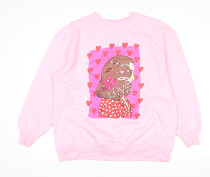 Womens UK Size 12 Savida Pink Pullover Sweatshirt
