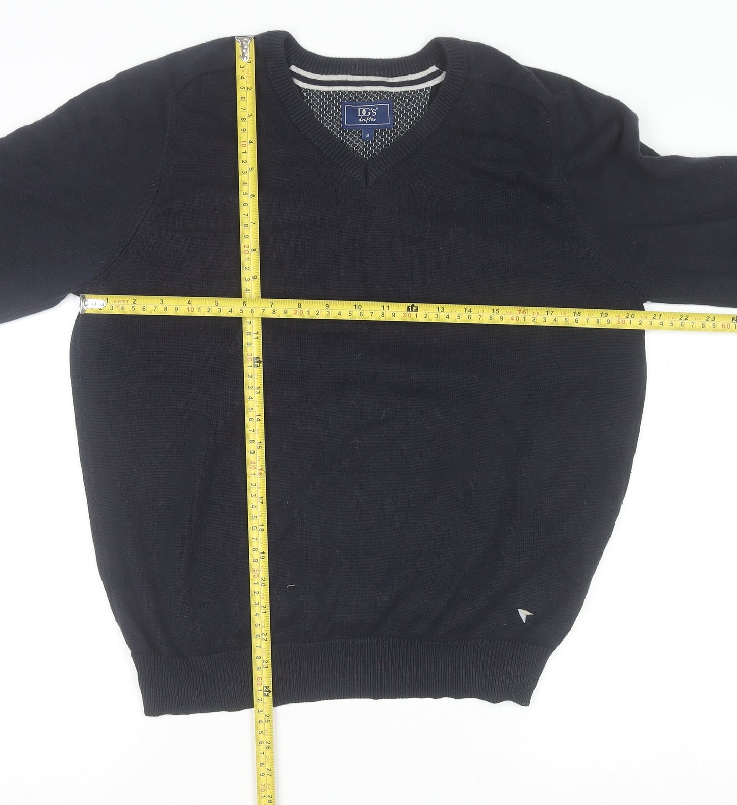 Mens UK Size M DG'S Drifter Black Pullover Jumper