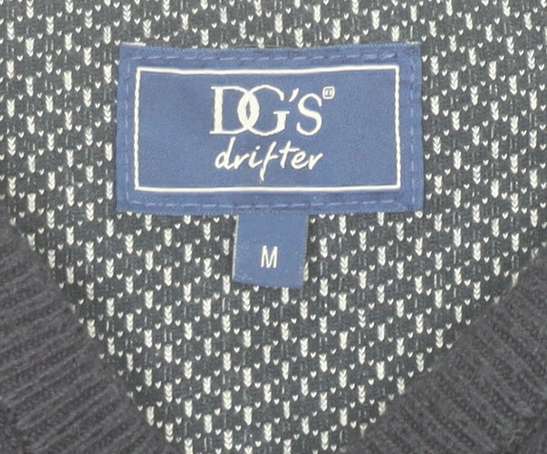 Mens UK Size M DG'S Drifter Black Pullover Jumper