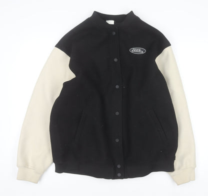 Mens UK Size L H&M Black Varsity Jacket