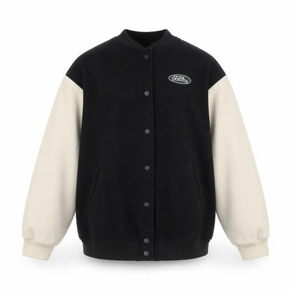 Mens UK Size L H&M Black Varsity Jacket