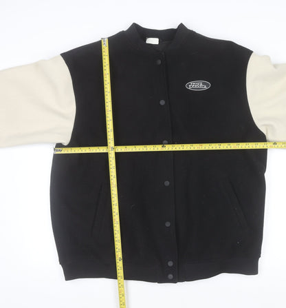 Mens UK Size L H&M Black Varsity Jacket