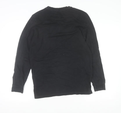 Adidas Boys Black Crew Neck Logo Pullover Sweatshirt 13-14 Years