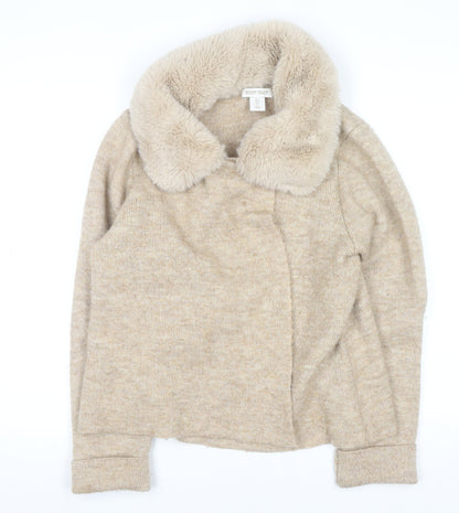Womens UK Size L Ellen Tracy Beige Cardigan Jumper