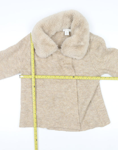 Womens UK Size L Ellen Tracy Beige Cardigan Jumper
