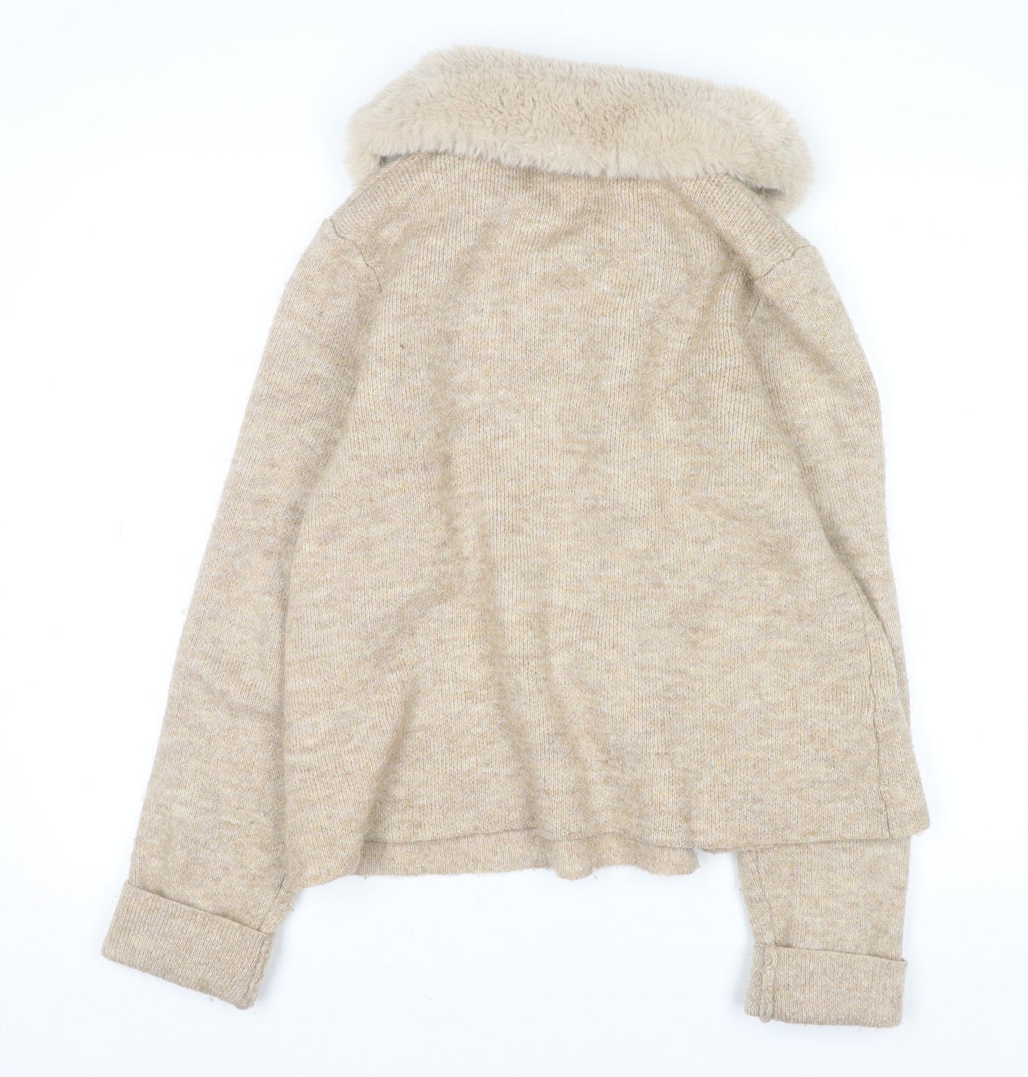 Womens UK Size L Ellen Tracy Beige Cardigan Jumper