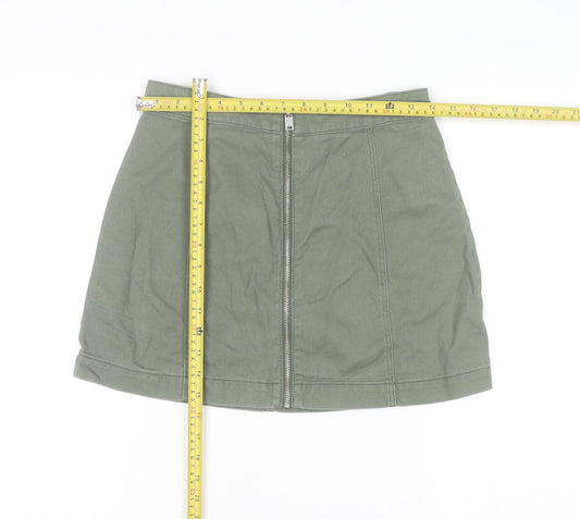 Womens UK Size 10 H&M Straight & Pencil Twill Skirt
