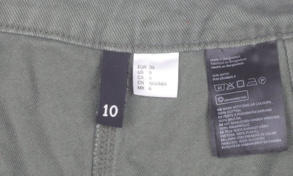 Womens UK Size 10 H&M Straight & Pencil Twill Skirt