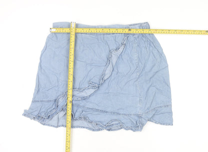 Womens UK Size 14 Dunnes Stores A-Line Chambray Skirt
