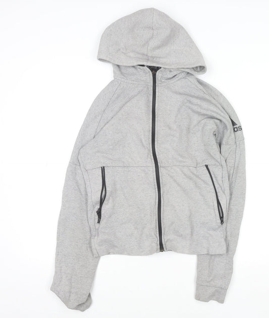 Mens UK Size XS adidas Grey Full Zip Hoodie
