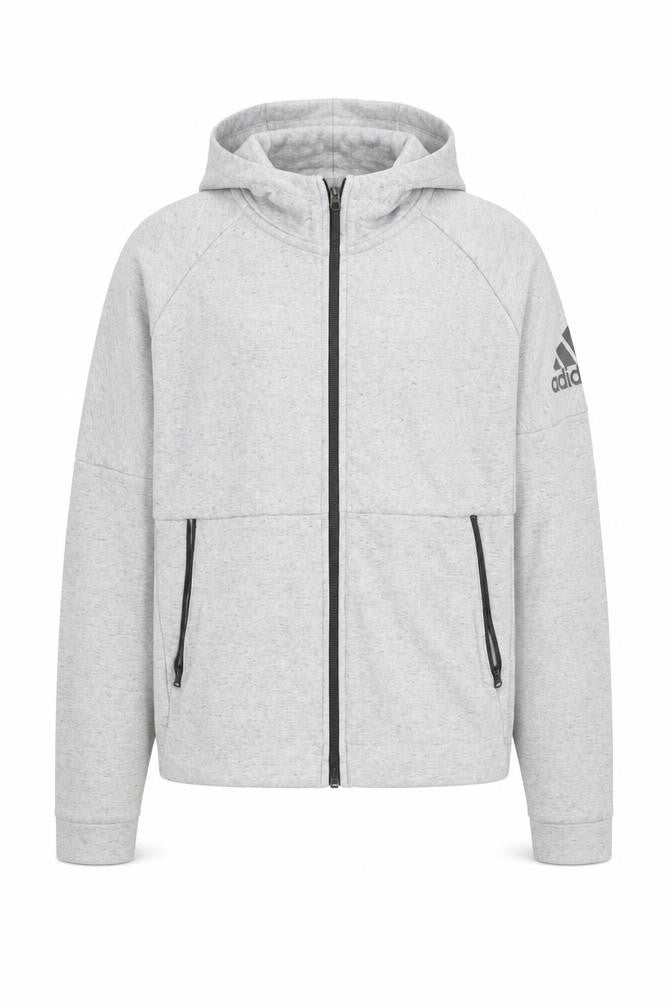 Mens UK Size XS adidas Grey Full Zip Hoodie