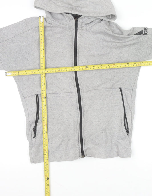 Mens UK Size XS adidas Grey Full Zip Hoodie