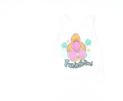 Girls UK Size 3-4 Years Primark White Camisole Tank