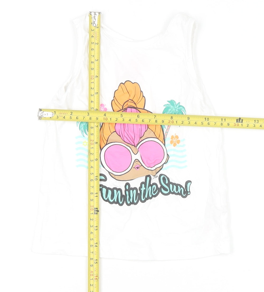 Girls UK Size 3-4 Years Primark White Camisole Tank
