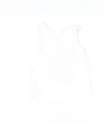 Girls UK Size 3-4 Years Primark White Camisole Tank