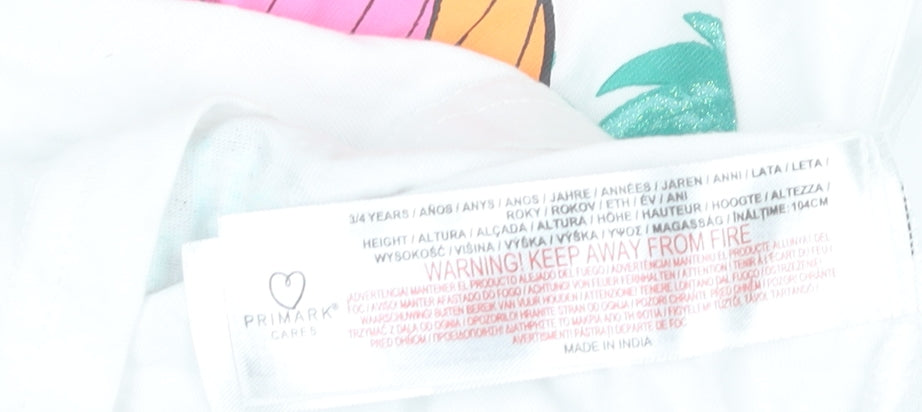 Girls UK Size 3-4 Years Primark White Camisole Tank