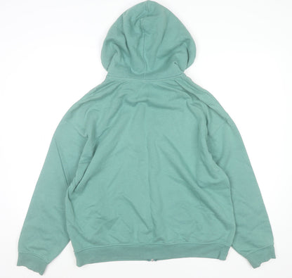 Mens UK Size L H&M Green Full Zip Hoodie