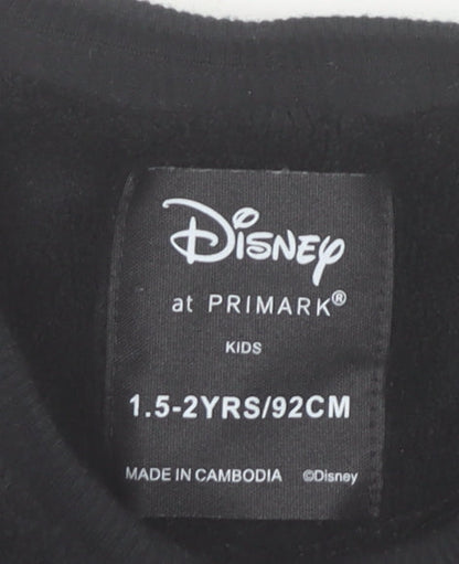 Disney at Primark Unisex Baby Black Fleece Jack Skellington Christmas Jumper 18-24 Months