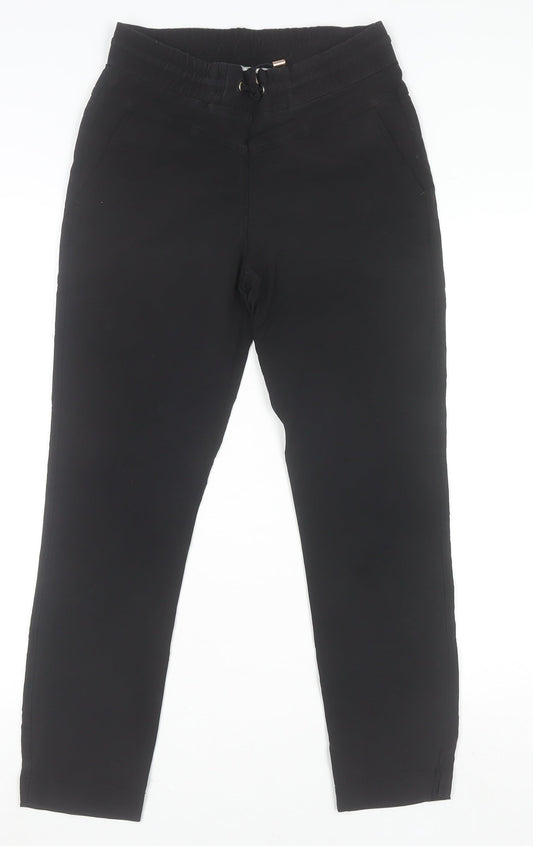Womens UK Size XS &Co Woman Slim Fit Ankle Black Trousers