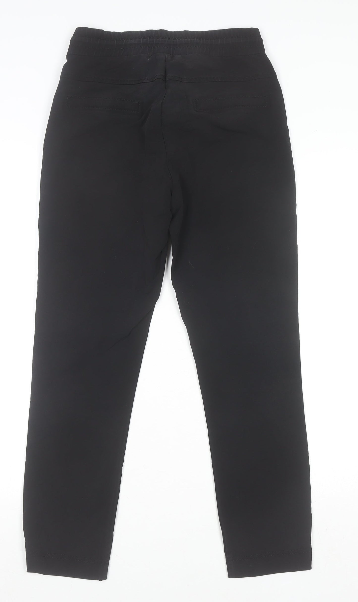 Womens UK Size XS &Co Woman Slim Fit Ankle Black Trousers