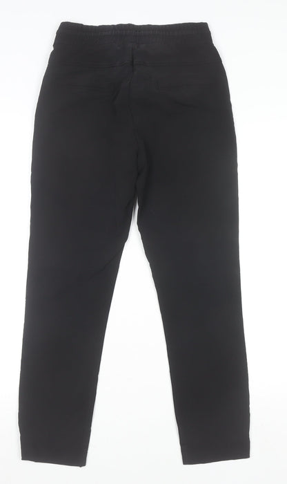Womens UK Size XS &Co Woman Slim Fit Ankle Black Trousers