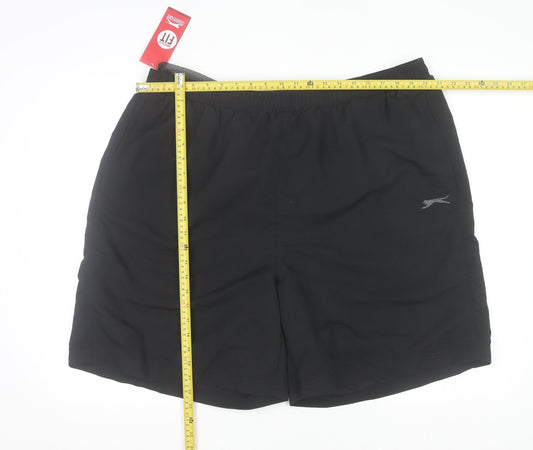 Slazenger Men's Black 4XL Lightweight Quick Dry Sports Shorts