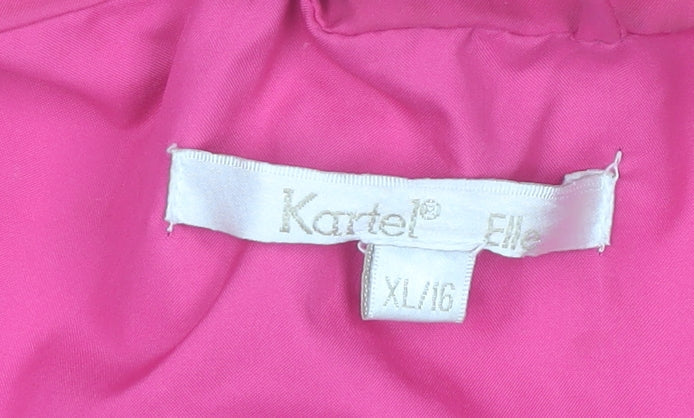 Womens UK Size 16 Kartel Pink Rain Coat
