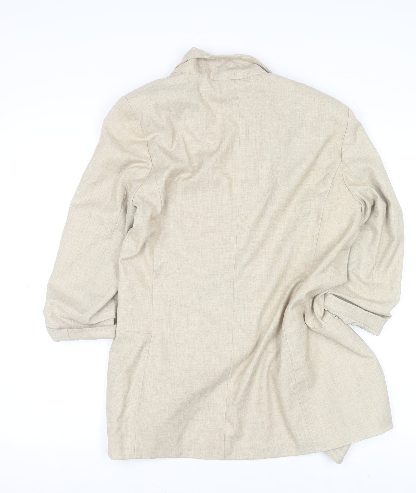 ONLY Women Beige Tailored Blazer Size 10 Slim Fit 3/4 Sleeve
