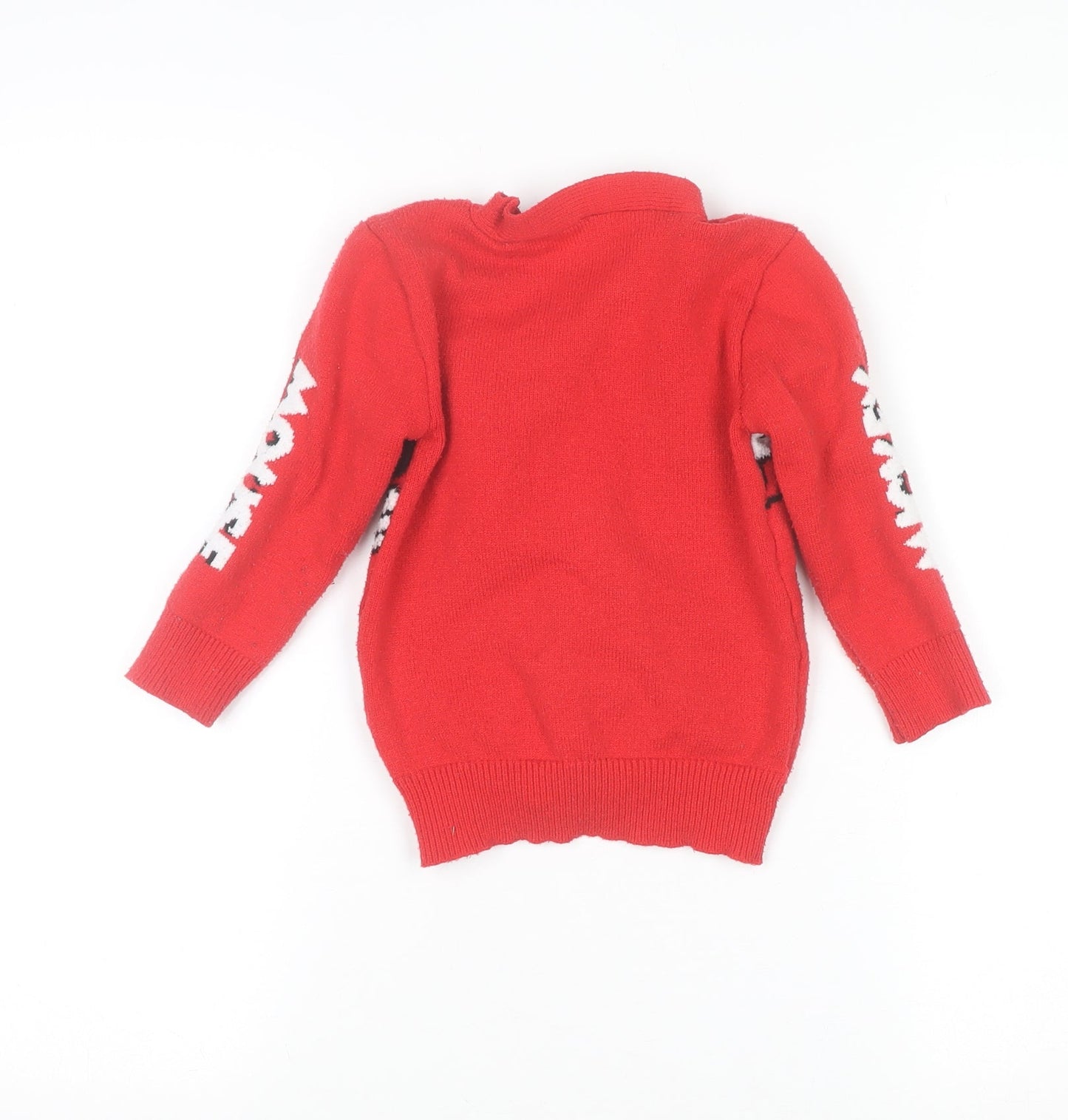 Girls UK Size 3 Years Disney Red Cardigan Jumper
