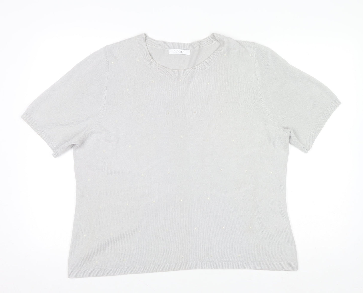 Womens UK Size 18 Marks and Spencer Grey Basic T-Shirt
