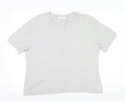 Womens UK Size 18 Marks and Spencer Grey Basic T-Shirt