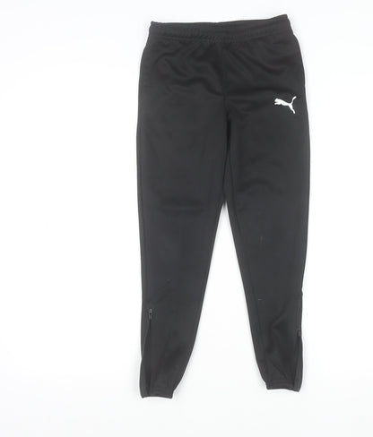 Puma Boys Black 7-8 Years Track Pants DryCell Sports Joggers