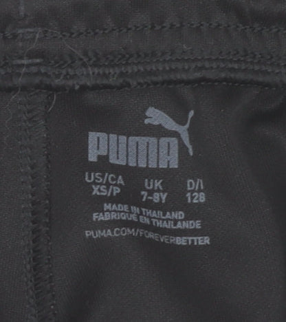 Puma Boys Black 7-8 Years Track Pants DryCell Sports Joggers