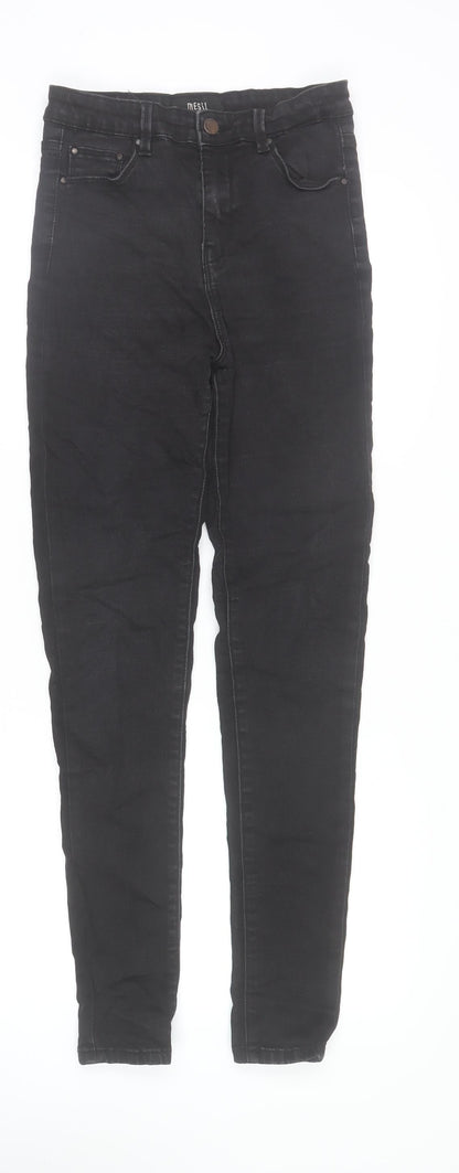 Womens UK Size 10 Diesel Regular Fit Skinny Black Jeans