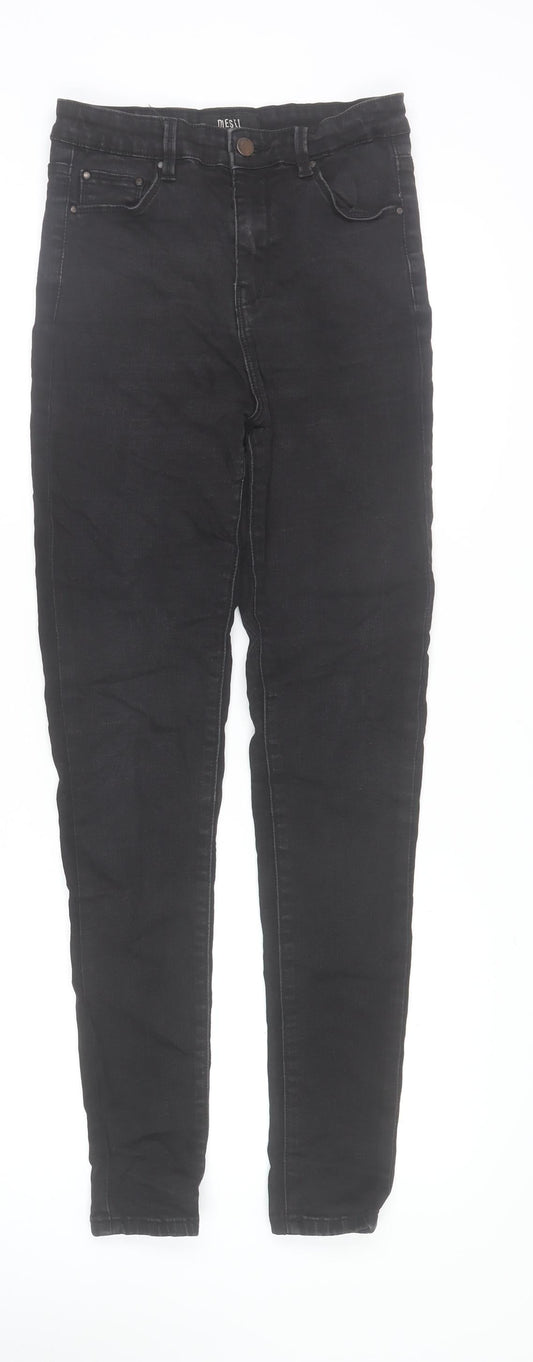 Womens UK Size 10 Diesel Regular Fit Skinny Black Jeans