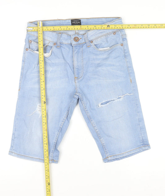 Mens UK Size 30 River Island Slim Fit Bermuda Shorts