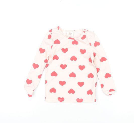 Girls UK Size 3 Years Cozy Cub Ivory Basic T-Shirt