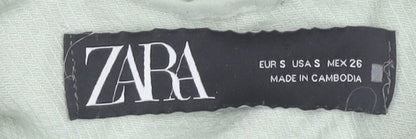 Womens UK Size S Zara Green Basic Jacket