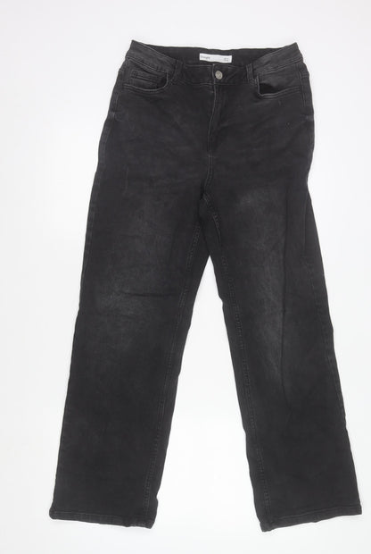 Womens UK Size 10 Dunnes Stores Regular Fit Straight Black Jeans