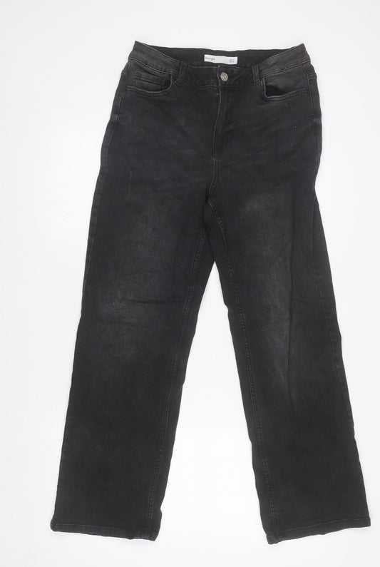 Womens UK Size 10 Dunnes Stores Regular Fit Straight Black Jeans