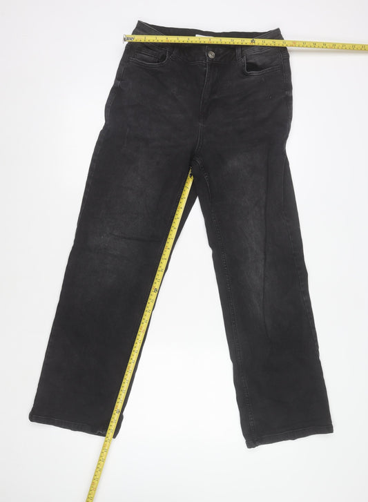 Womens UK Size 10 Dunnes Stores Regular Fit Straight Black Jeans