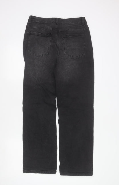 Womens UK Size 10 Dunnes Stores Regular Fit Straight Black Jeans