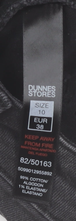 Womens UK Size 10 Dunnes Stores Regular Fit Straight Black Jeans