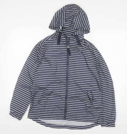 Womens UK Size 8 Fat Face Blue Rain Coat