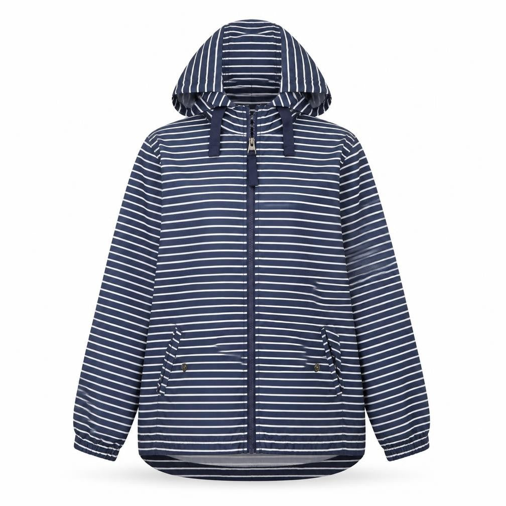 Womens UK Size 8 Fat Face Blue Rain Coat