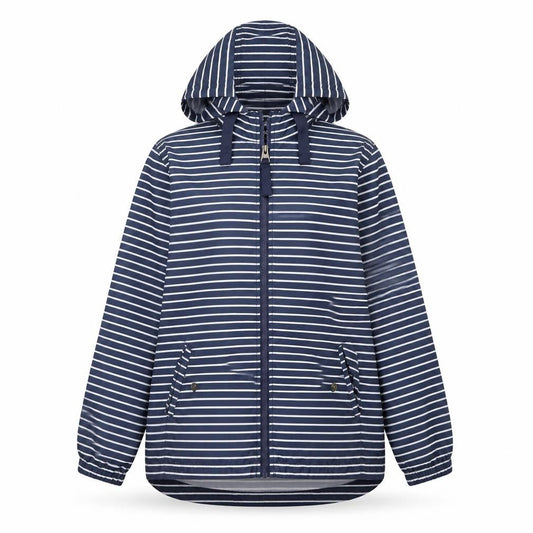 Womens UK Size 8 Fat Face Blue Rain Coat