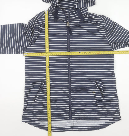 Womens UK Size 8 Fat Face Blue Rain Coat