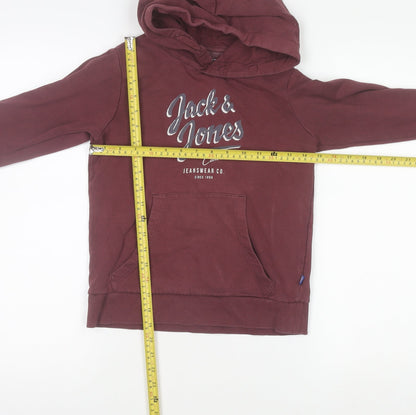 Boys UK Size 10 Years JACK & JONES Brown Pullover Hoodie