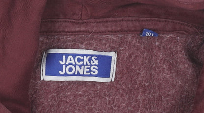 Boys UK Size 10 Years JACK & JONES Brown Pullover Hoodie